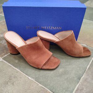 Stuart Weitzman Suede Mule Sandal Shoe